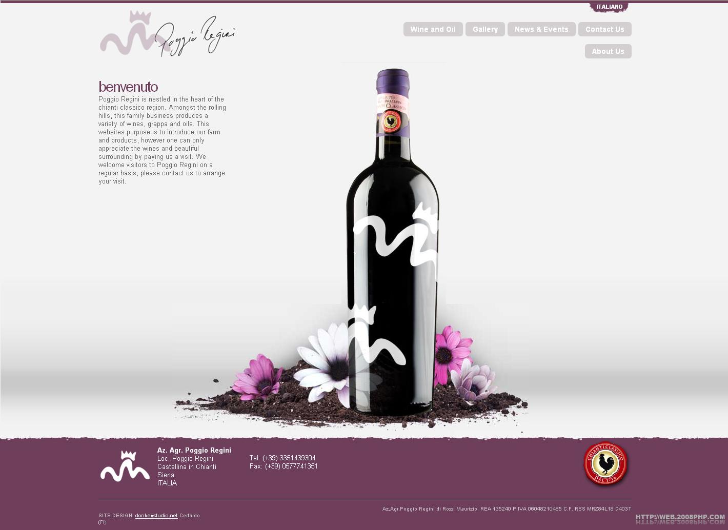 〓 酷站网站截图-意大利红酒网站。波焦女王:基