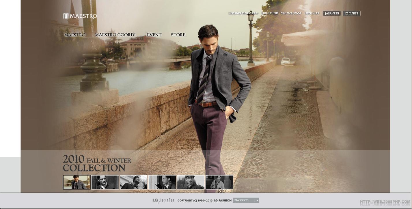 酷站网站截图---韩国maestro商务男士西装西服