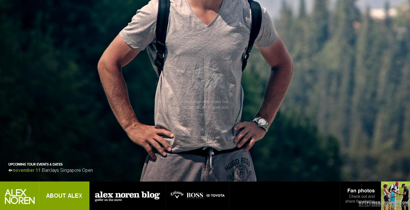 瑞典Alex Noren高尔夫运动服饰网站。