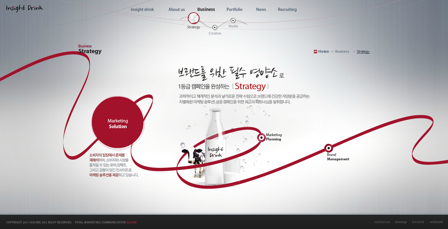 〓 酷站网站截图-韩国adlines饮料果汁食品网站
