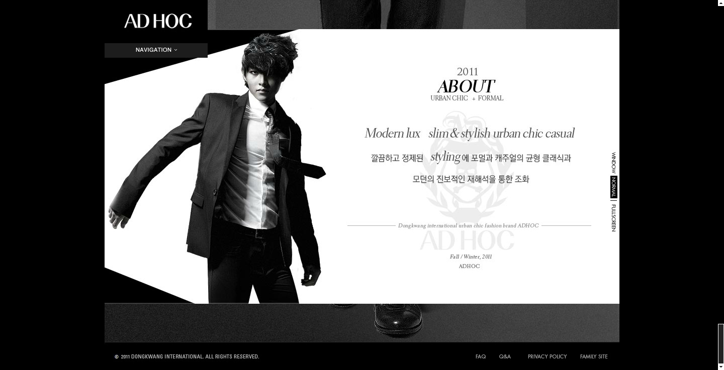 〓 酷站网站截图-韩国adhoc明星个人网站。-优