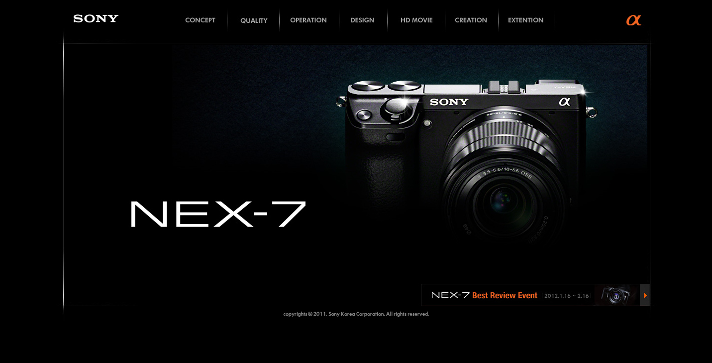 酷站网站截图---日本sony索尼nex-7单反数码相