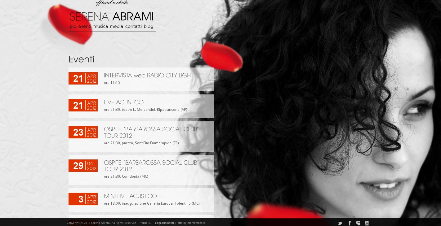 站网站截图-意大利serena abrami歌手个人官方