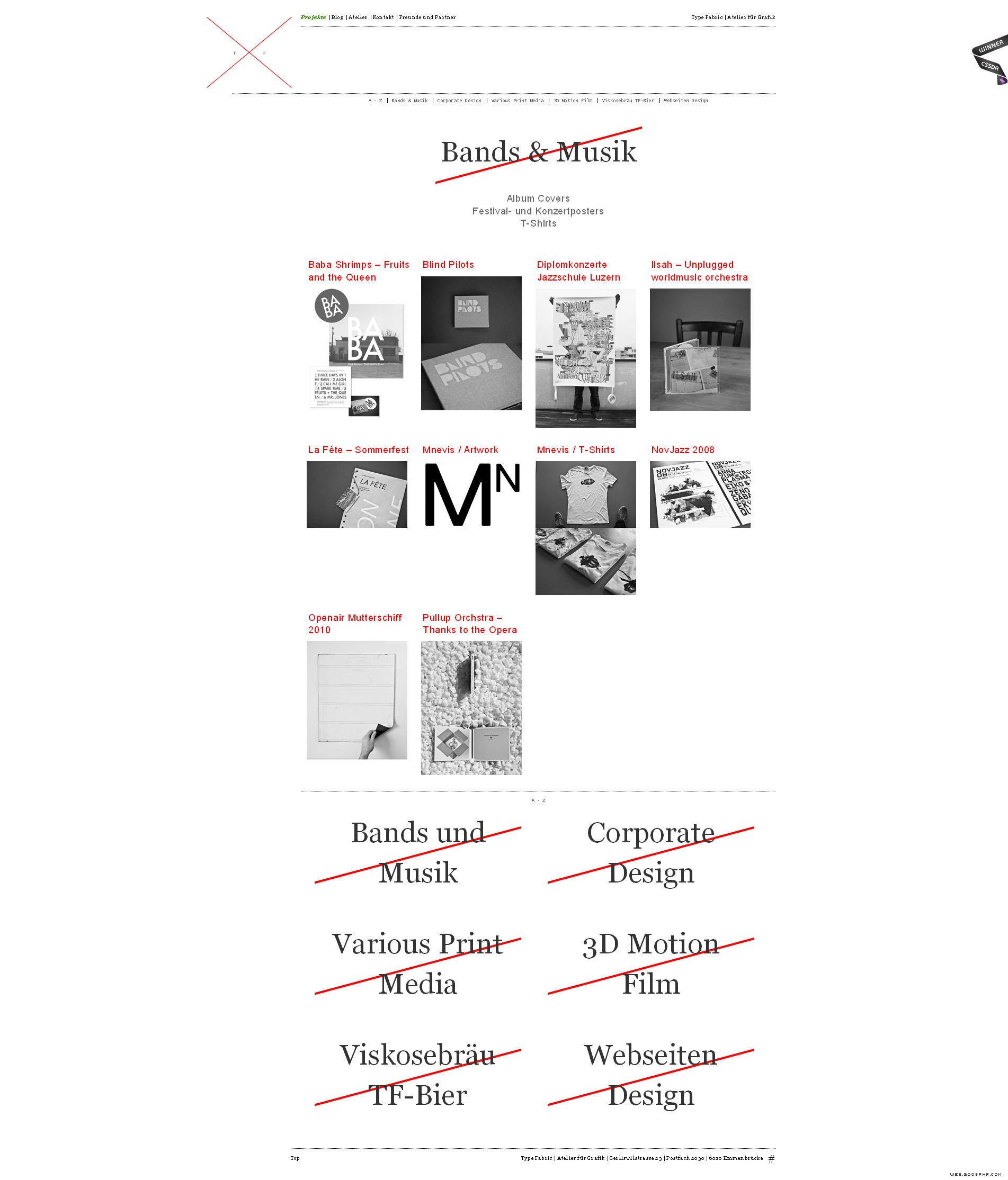 站网站截图-瑞士typefabric平面设计-主要涉及企