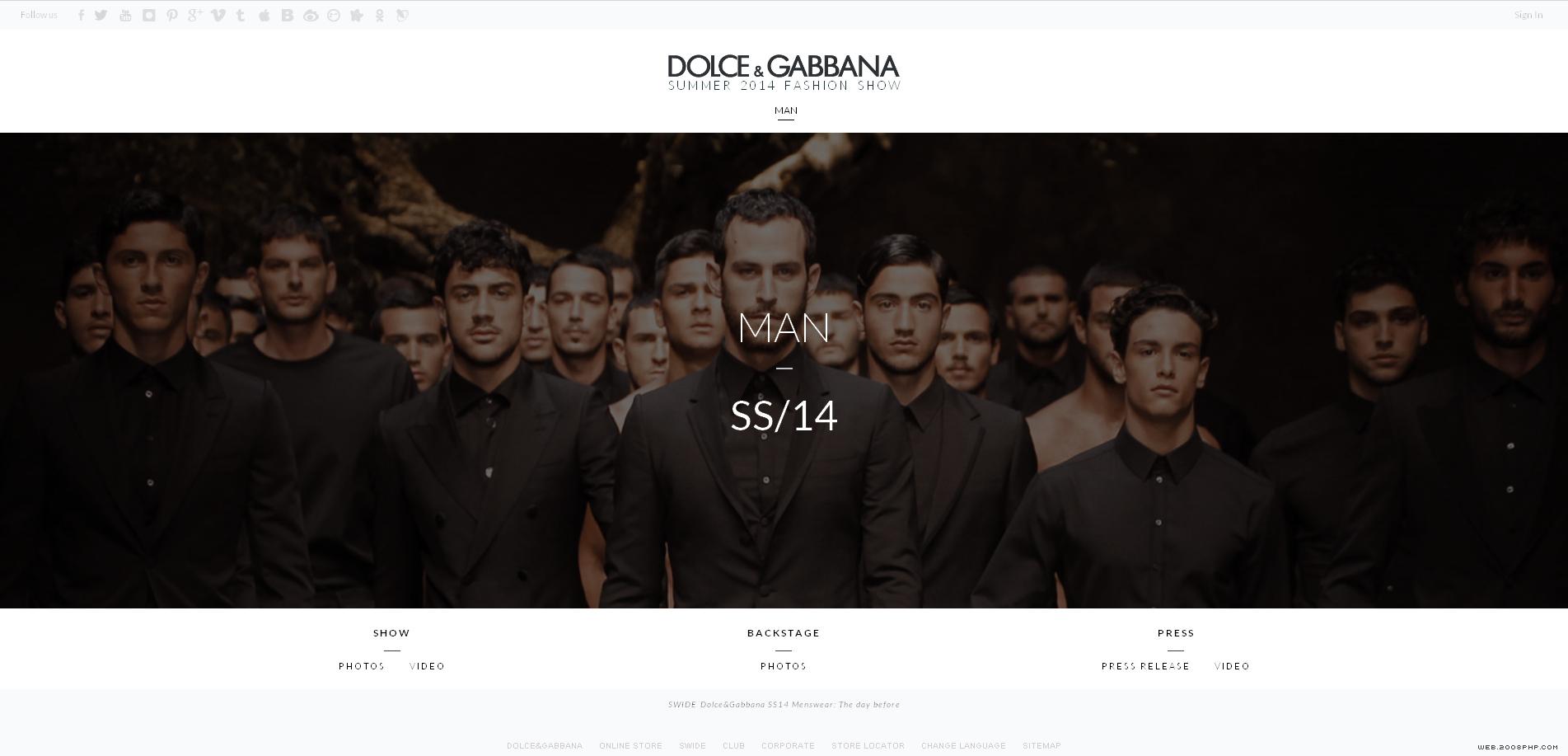 意大利Dolce &Gabbana杜嘉班纳2014夏季男