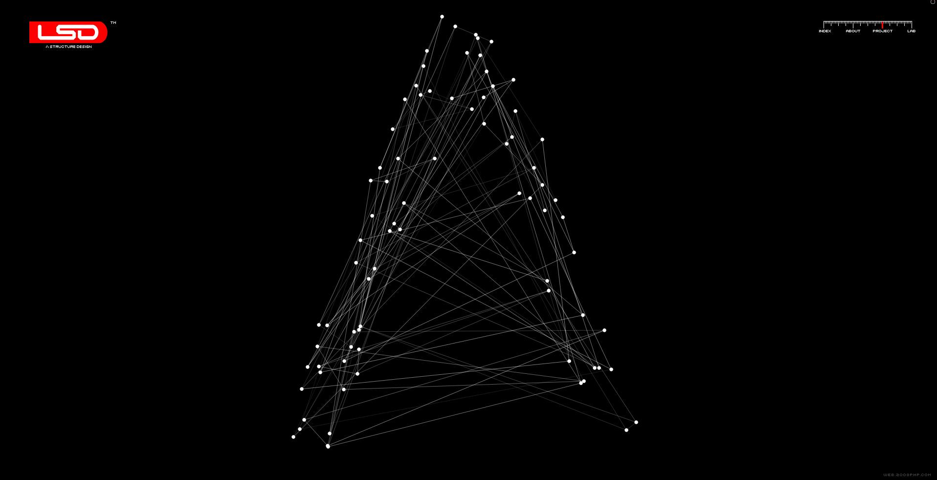 日本lambda网页设计机构!很漂亮的几何菱形线