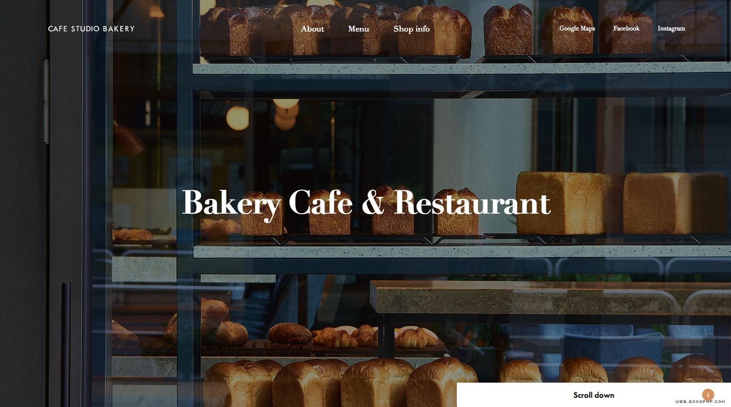 cafe studio bakery咖啡面包食品馆!酷站截图欣赏-编号:68619