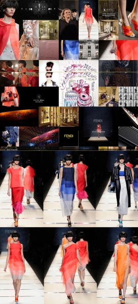 女性时尚的舞台！意大利FENDI芬迪2014时尚SS/14春夏时装秀酷站。一个真正的时尚时装内幕互动平台。