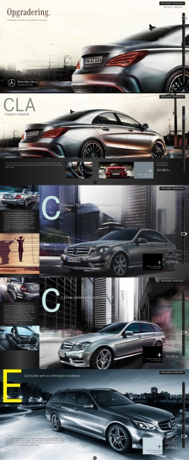 梅赛德斯・奔驰轿车丹麦下拉式响应HTML5酷站。