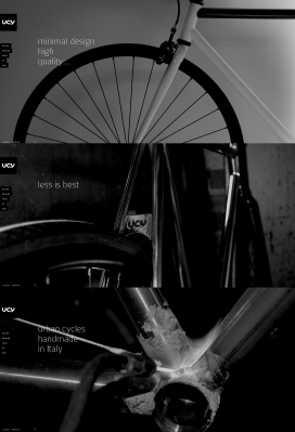意大利手工制作的城市循环Ucycles自行车酷站。内页有超级多大气酷酷的自行车微距摄影大图。