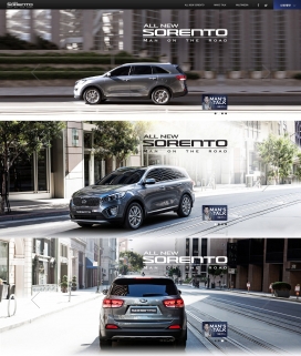 2014-KIA起亚ALL NEW SORENTO全新索兰托SUV越野车HTML5酷站。