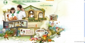 韩国RAIN代言的TLJ食品网站卡通馒头面包
