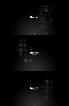 日本LIMRET服务咨询机构酷站-很酷的弹性圆点人像拼图flash动画。