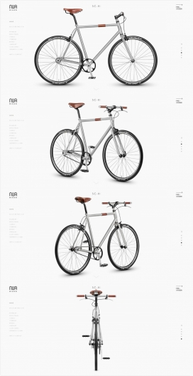 巴塞罗那Nua高级自行车产品展示酷站！
