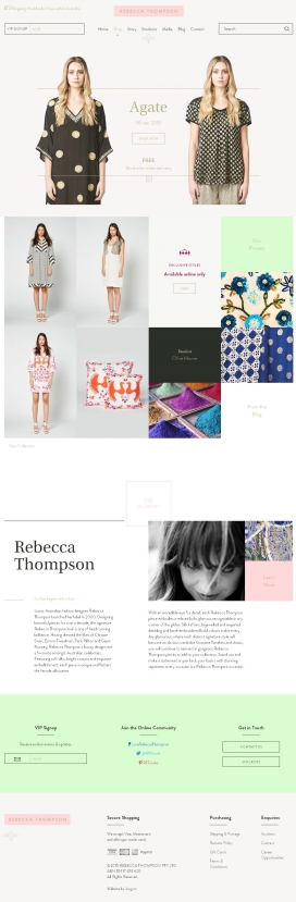 澳大利亚Rebecca Thompson丽贝卡・汤普森时装设计师个人酷站！