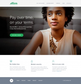 Affirm-灵活透明的信用金融网页界面设计！