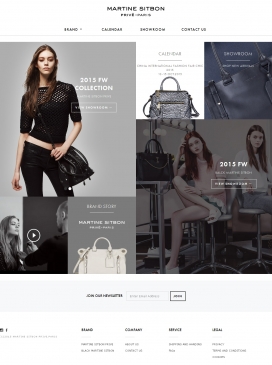MartinSitBon Prive-时尚女性包包产品展示酷站！比较经典的韩版简洁风格网页设计。