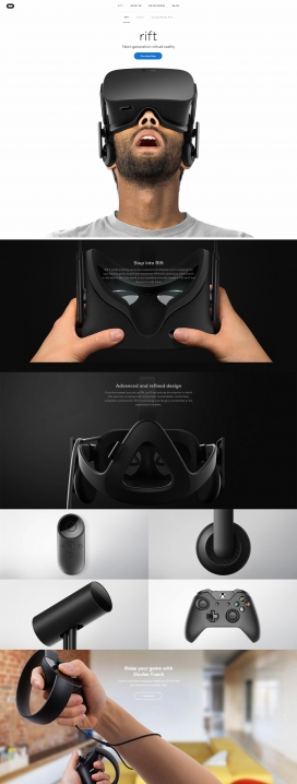 沉浸你的虚拟世界！Oculus魔环裂谷虚拟现实头戴系统设备HTML5酷站！