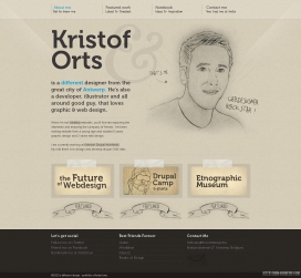 不同的设计。比利时kristoforts设计师网站。他也是一个开发商，插画及遍布好人，喜欢平面及网页设计。