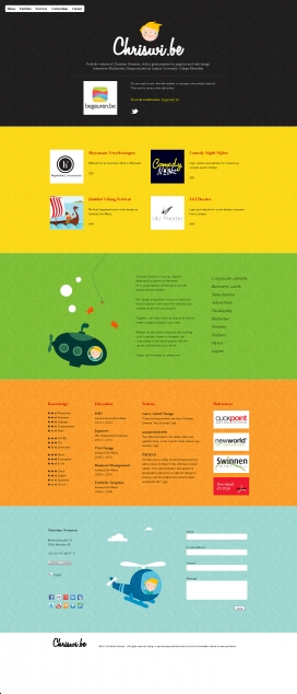 比利时Chriswi图形和网页设计，互动多媒体设计专业的网站