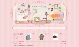 日本清晰的印象。女性服饰网站