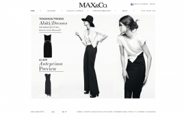 意大利MAX&Co著名品牌麦丝玛拉 (Max Mara) 旗下的一个子品牌女性服饰。创建于1986年。MAX&Co.主要为年轻时髦的女性提供一个自由表达个性不受任何束缚的时装和配饰系列。