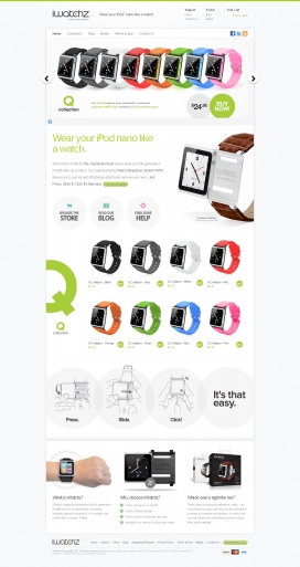 iPod®纳米表带!手表网站