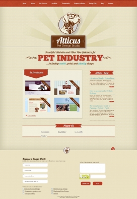 Atticus宠物网站专业设计室!