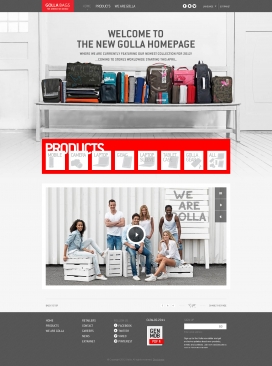 芬兰golla高乐箱包产品展示网站。