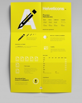 瑞士Helveticons图标字体设计机构网站！非常有个性的纸张铺开设计。
