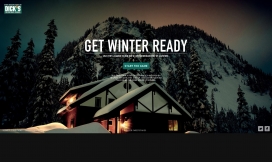 迪克体育用品-准备冬季！采用视频电影形式展示网站