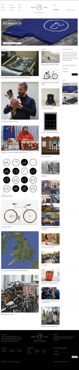 Cycle Love周期爱是一个不错的自行车文化庆祝活动网站-它的艺术，设计，摄影，风格和遗产都是来自骑自行车的人，而不是“骑自行车”，相信这是一个不起眼的自行车大事情，请阅读我们的故事。