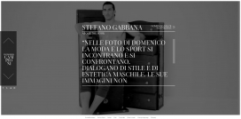 男性美学风格的对话-D&G杜嘉班纳意大利！网站首页采用经典的黑白色调，简单的英文字体与黑白人像结合，时尚大气！
