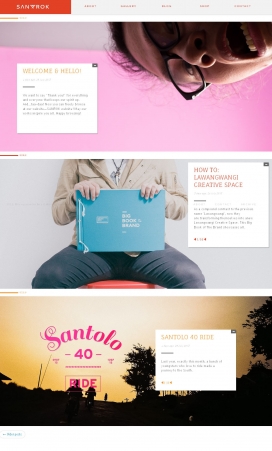 体验触觉设计！SANROK是一个基于图形设计的工作室，服务于视觉品牌。集排版，插图，摄影灯业务。
