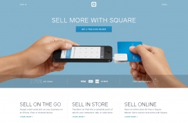 Square-手机信用卡支付应用程序平台酷站。