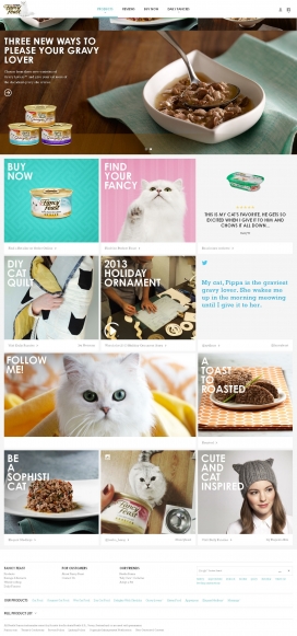 猫之粮！fancy Feast宠物猫咪罐头食物产品展示酷站。