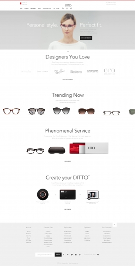 高科技DITTO光学眼镜太阳镜产品酷站！