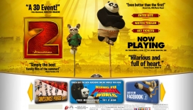 美国动画动作喜剧冒险家庭电影《功夫熊猫2Kung Fu Panda 2》宣传网站，詹妮弗・余导演，杰克・布莱克 安吉丽娜・朱莉 达斯汀・霍夫曼主演，剧情：熊猫阿宝成为神龙大侠后，再次面临新的冒险。他必须回首过去并揭开自身的生世之谜，才能找到打败敌人的致胜关键力量。