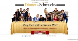 美国2010喜剧电影《笨人晚宴Dinner for Schmucks 》，史蒂夫・卡瑞尔 保罗・路德 扎克・加利费安纳基斯主演，蒂姆为讨好上司，参加他举行的“笨人晚宴”，即每人携一名“白痴”共赴晚餐，没想到蒂姆带来的巴里反倒将老板愚弄了一番……
