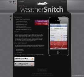 欧美WeatherSnitch - 先进的气象iPhone触摸手机应用程序。每月和每小时的预测。今天发现在iTunes应用程序商店