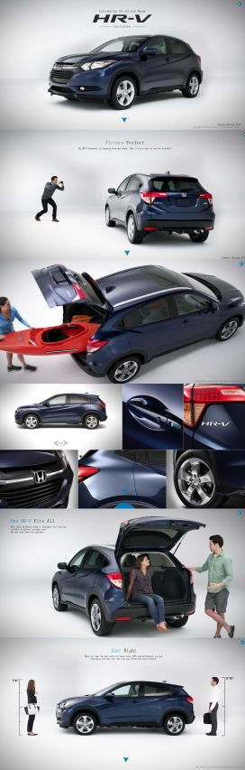 本田HONDA-HR-V-城市SUV越野车洛杉矶车展HTML5酷站！