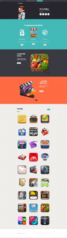 Aditya阿迪亚-图标用户界面设计师个人作品酷站！