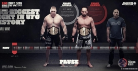 美国职业拳击比赛赛UFC-网站。Lesnar与Carwin