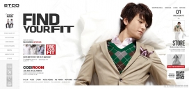 韩国STCO男装，朱焕代言。韩国着名的男性服饰品牌STCO,在韩国有180多家品牌店