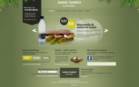 丹麦Anettes Sandwich夹心电信蛋糕食品网站。温馨三明治，沙拉，蒸有趣的热饮