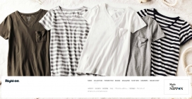 日本right-on时尚休闲服饰品牌网站。