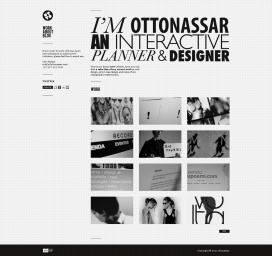 ottonassar -互动设计！这是我全新的网站，在这里你可以找到我的网站最近的工作选择设计，印刷，商标设计和我的一些排版实验。