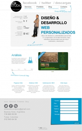 西班牙专业网站设计和制作网页的大小。经济设计，创新，互动光线和适应网页设计的新趋势。整合与Facebook和Twitter的社交网络。