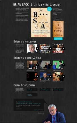 国外Brian Sack作家个人网站。一个人在电视上