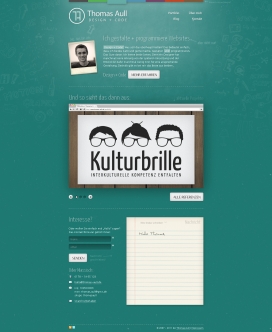 德国Thomas Aull网页设计师个人网站。